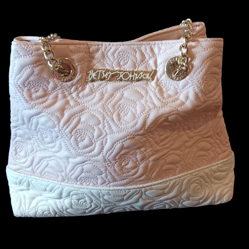 Betsey Johnson Blush Pink Quilted Shoulder Bag